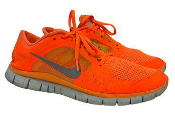 Nike Free Mens Orange Sneakers Size 11.5