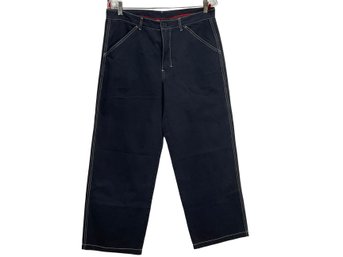 Prada Mens Blue Cotton Stitched Pants