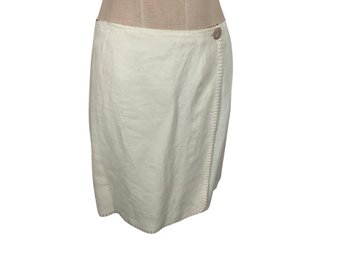 Henri Bendel Linen Wrap Skirt - Size 14