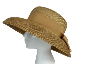 Suzanne Couture  Millinery Straw Hat With Ribbon