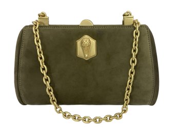 Barry Kieselstein Cord Green Suede Handbag