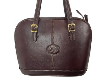 Deep Burgundy Leather Handbag