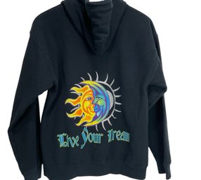 Chelsey Blake Zippered Sweatshirt Live Your Dream Size M