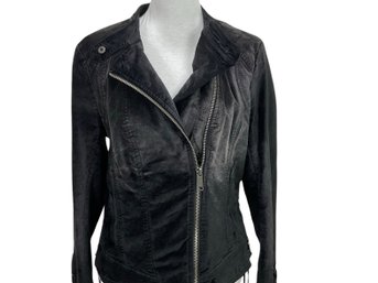 Free People Black Crushed Velvet Jacket Size M