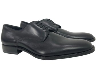 Saint Laurent Paris Mens Black Leather Shoes Size 45/11