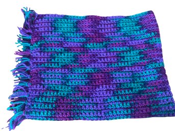 Vintage Purple Small Knit Throw Blanket