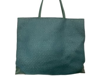 Bottega Veneta Green Weave Tote Bag