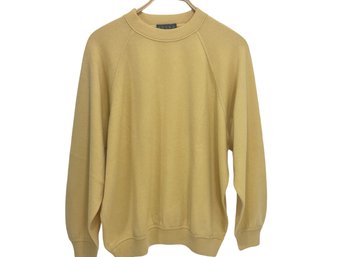 Sulka Yellow 100 Percent Cashmere Crewneck Sweater Size 54