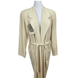 Donna Karan Ivory Overcoat Size 8