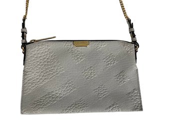 Burberry Chichester Embossed Leather Crossbody Clutch Bag