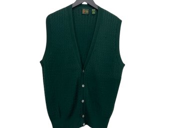 Bobby Jones Green Cotton Buttoned Vest Size L