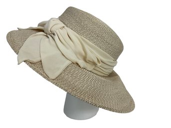 Suzanne Couture Millinery Hat Ivory With Gold