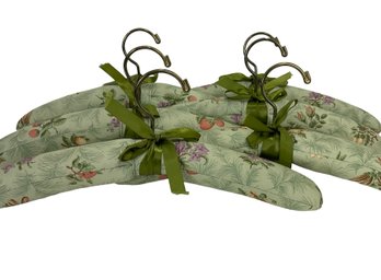 Set Of Six Padded Fabric Hangers