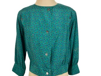 Salvatore Ferragamo Paisley Silk Top - Size 8