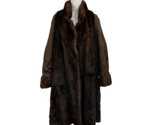 Mink And Leather Reversible Coat