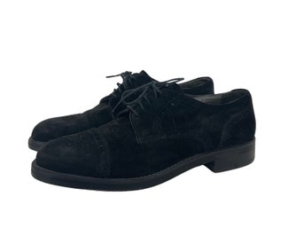 Paola Black Suede Oxford Shoes Size 8.5