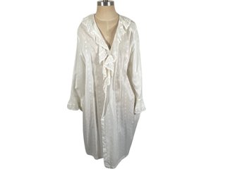 LAUREN By Ralph Lauren White Cotton Robe - Size XL
