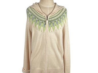 Ann Taylor Zip-up Merino Wool Sweater - Size XL