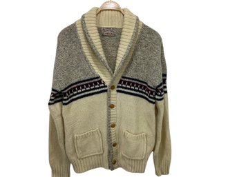 Vintage London Fog Outdoor Unlimited Wool Cardigan Sweater Size L