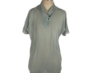 Giorgio Armani Short Sleeve Silk Top- Size 42