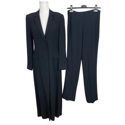 Stylish Zara Woman Black Long Jacket With Pants Size 6/8