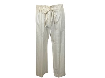 Yves Saint Laurent Rice Gauche Drawstring Cotton Pants - Size 42