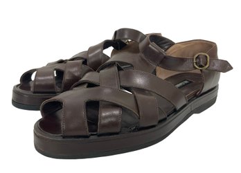 Jill Sandler Brown Leather Sandals Size 39