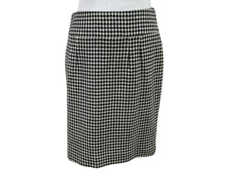 Banana Republic Wood Blend Houndstooth Skirt Size M