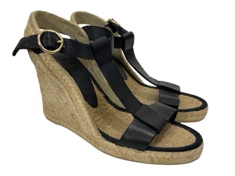 Saks Fifth Avenue Espadrille Wedge Sandals Size 6