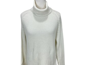 Lands End Knit Turtleneck Sweater Size M 10/12