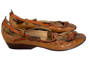Shoe Biz Brown Leather Sandals - Size 8