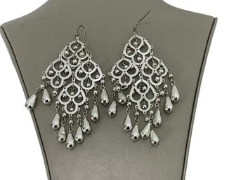 Silver-tone Chandelier Earrings