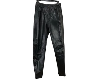 Creative Force Black Leather Pants Size 9