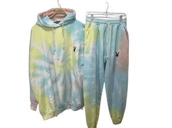 Playboy Misguided Tie-dyed Hoodie & Pants Size M