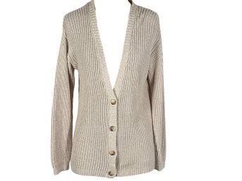 BFA Classics Beige Cardigan Sweater - Size Small