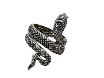 Silver-tone Snake Ring