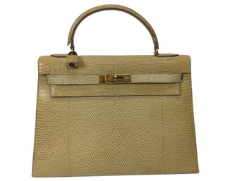 Hermes Vintage Niloticus Lizard Skin Kelly Bag 32 - Sellier Construction - With Certificate Of Authenticity