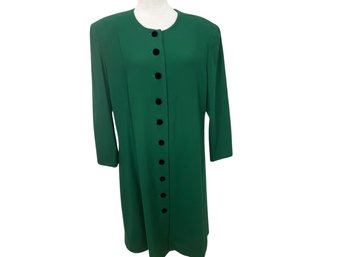 Vintage Depeche Mode Green Wool Dress Size 18