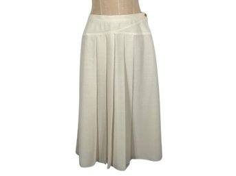 Caroline Rohmer For Jeremy D. Off-white Pleated Long Skirt - Size 42