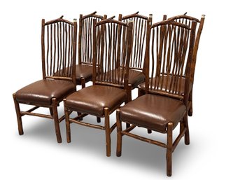 Set Of 6 Yellowstone Gallatin Valley Spindle Side Chairs