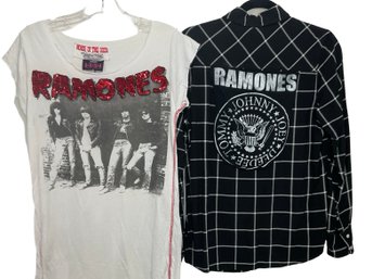 Ramones T-shirt And Flannel Shirt