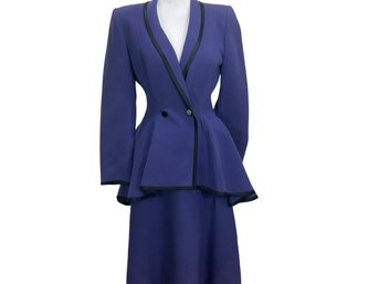 John Anthony 3 Piece Purple Wool Suit