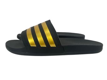 Adidas Gold Striped Slides Size 12