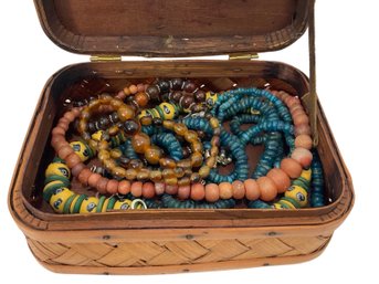 Vintage Box Of Bead Necklaces