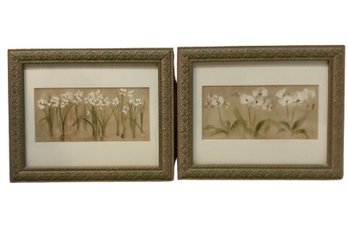 Pair Of Framed Cheri Blum Flowers Prints