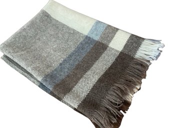 Vintage Avoca Handweavers Small Pure Wool Throw Blanket Made In Ireland