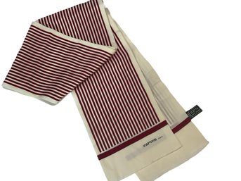 Carven Paris Striped Silk Scarf