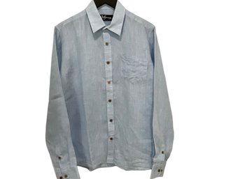 Joe Bananas Blue Linen Shirt Size S