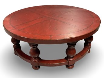 Red Mahogany Solid Wood Cocktail Table