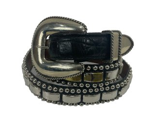 Al Beres Diablo Belt With Nickle Silver Buckle Size L